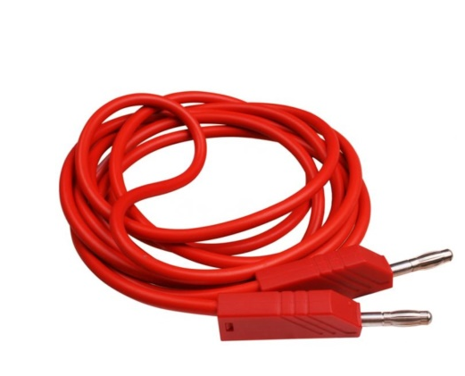 Lead red 2000mm 4mm to 4mm plug
