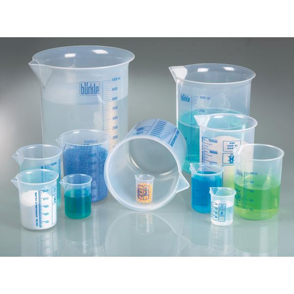 Beaker Griffin 600ml PP Blue Graduations